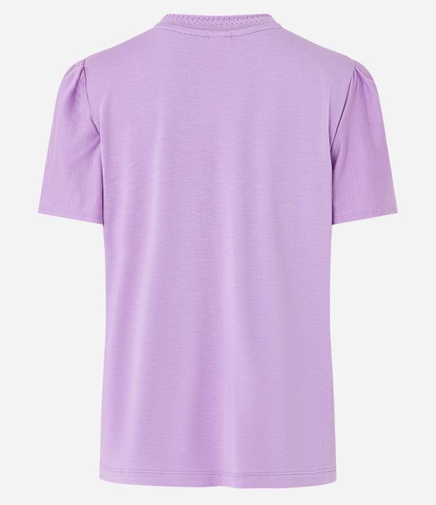 Blusa Manga Corta en Viscosa con Pliegue en la Sisa 3