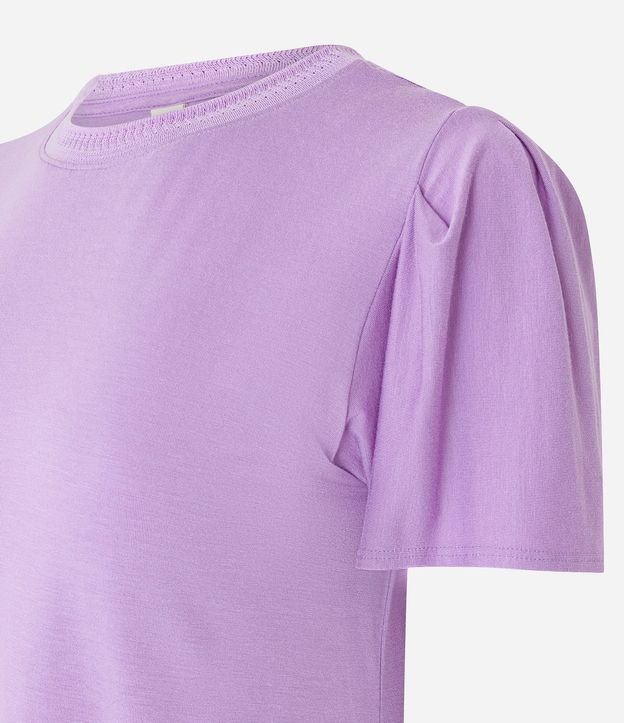 Blusa Manga Corta en Viscosa con Pliegue en la Sisa 4
