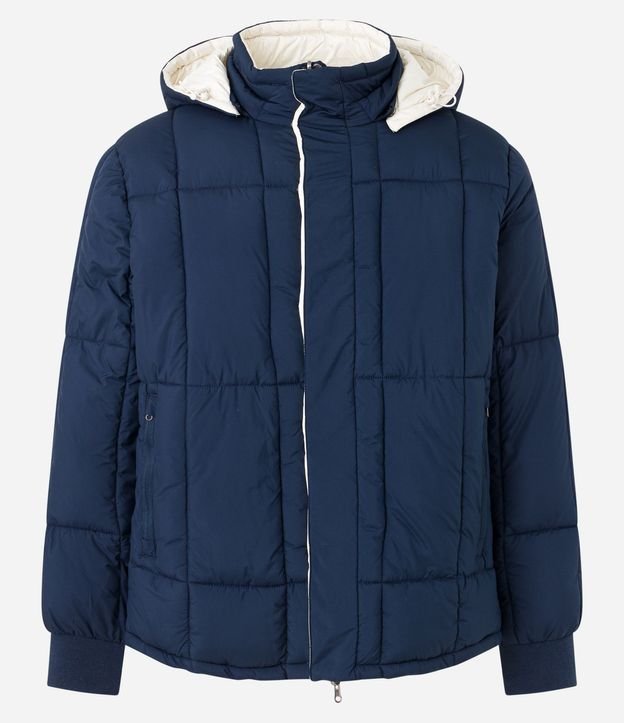 Campera Puffer Doble Faz con Capucha y Cuello Alto 11