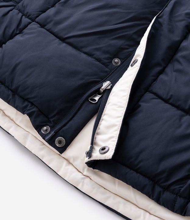 Campera Puffer Doble Faz con Capucha y Cuello Alto 16