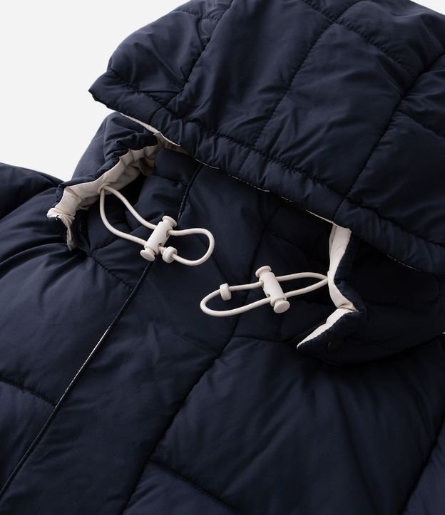 Campera Puffer Doble Faz con Capucha y Cuello Alto 19