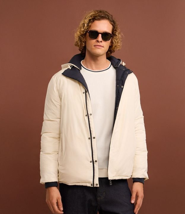 Campera Puffer Doble Faz con Capucha y Cuello Alto 8