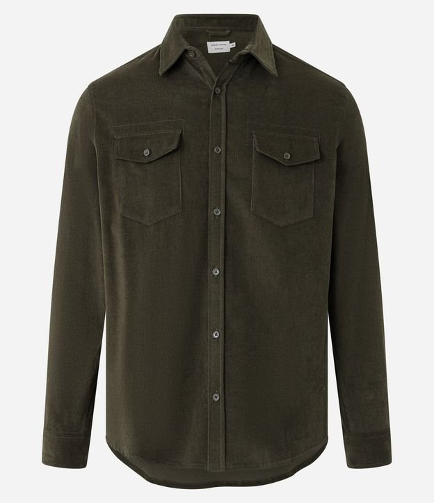 Camisa en Terciopelo con Bolsillos Delanteros 6