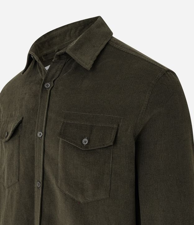 Camisa en Terciopelo con Bolsillos Delanteros 8