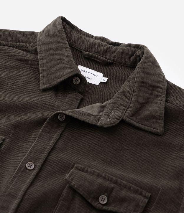 Camisa en Terciopelo con Bolsillos Delanteros 12