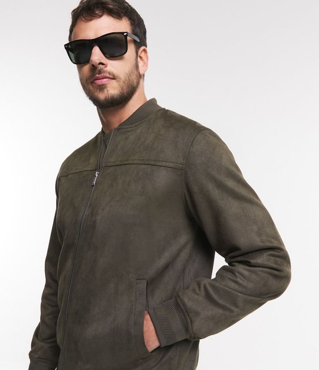 Chaqueta Bomber Lisa con Bolsillo