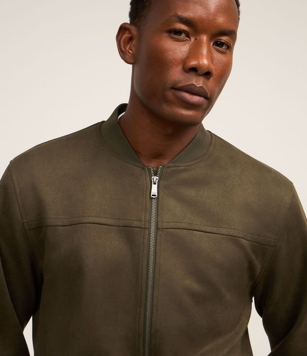 Chaqueta Bomber Lisa con Bolsillo 4