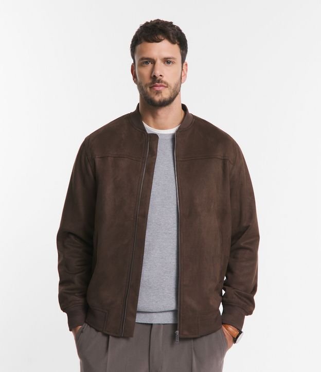Chaqueta Bomber Lisa con Bolsillo