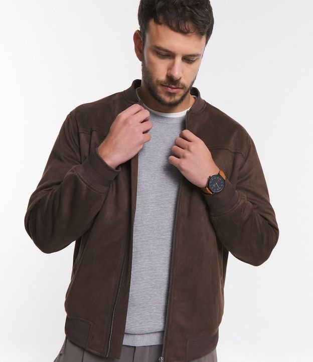 Chaqueta Bomber Lisa con Bolsillo 6