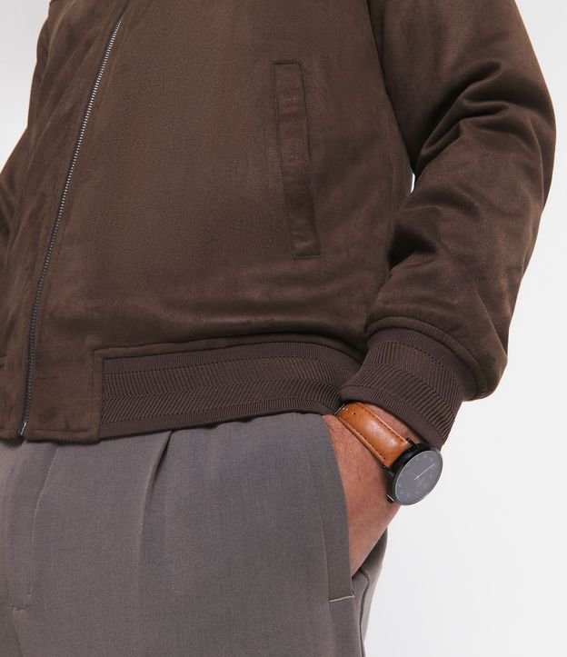 Chaqueta Bomber Lisa con Bolsillo 8