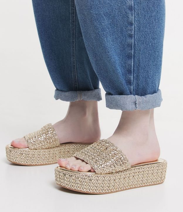 Sandalia Flatform con Superficie Trenzada 6