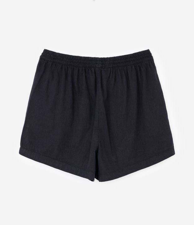Short Comfy en Sarga con Lazo en la Cintura y Bolsillos Curve & Plus Size 6