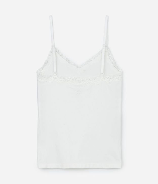 Musculosa con Breteles Finos Sin Costura y con Encaje 5