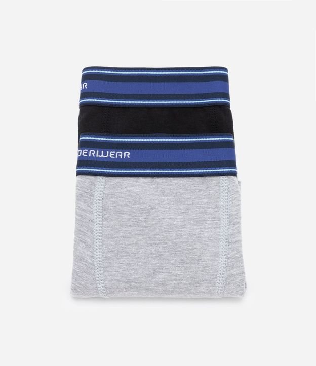 Kit 02 Calzoncillo Boxer Infantil en Algodón con Cintura Elástica Lupo - Talle P al GG 3