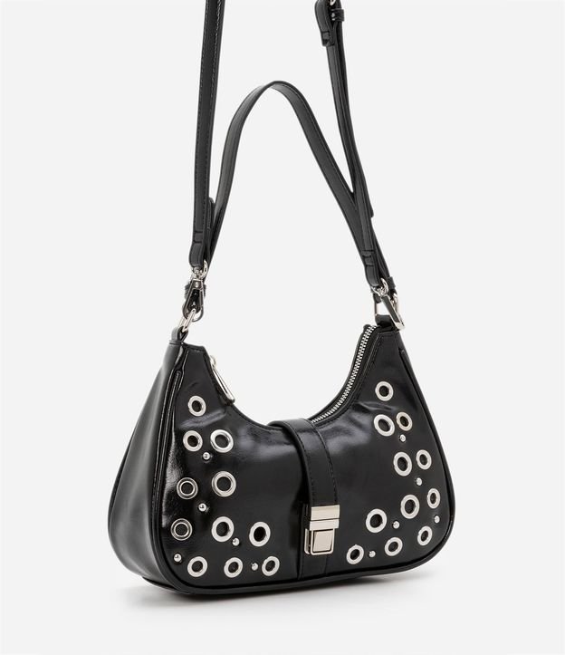 Bolso Baguette en PU con Detalles de Ojales 2