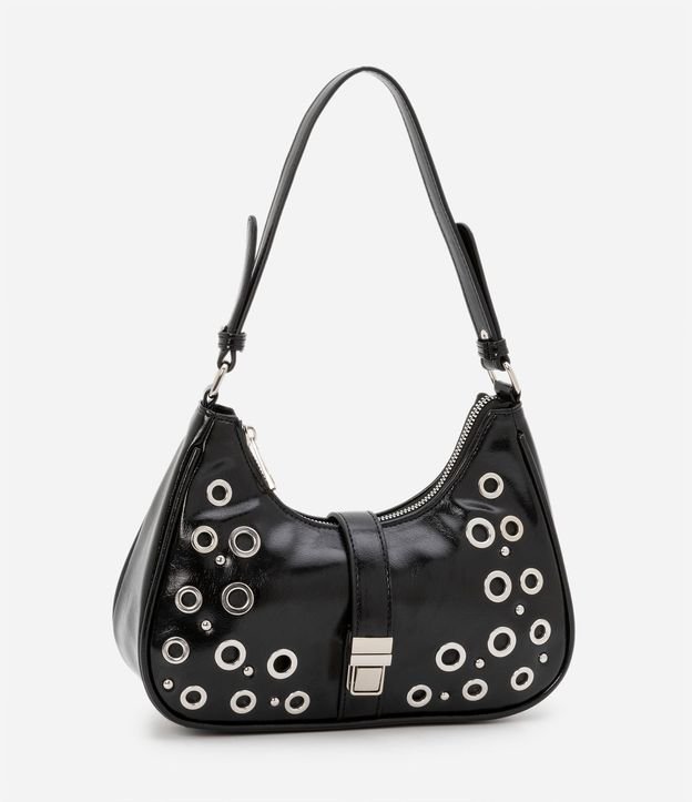 Bolso Baguette en PU con Detalles de Ojales 4