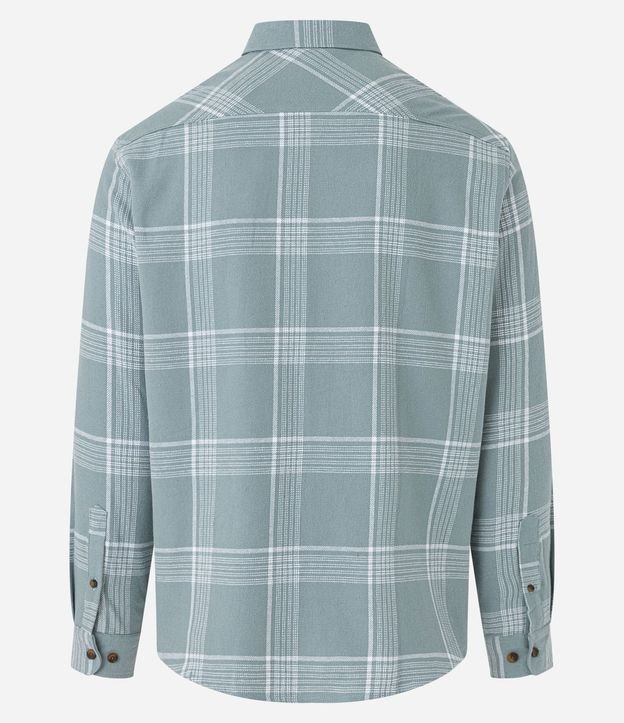 Camisa en Franela con Estampa de Cuadros 2