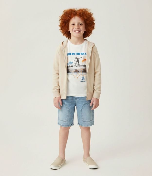 Campera Infantil en Algodón con Capucha  - Talle 5 a 14 años