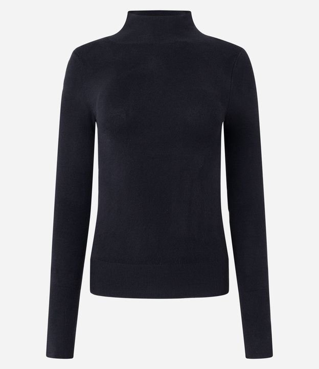 Blusa Básica en Viscosa con Cuello Alto 6