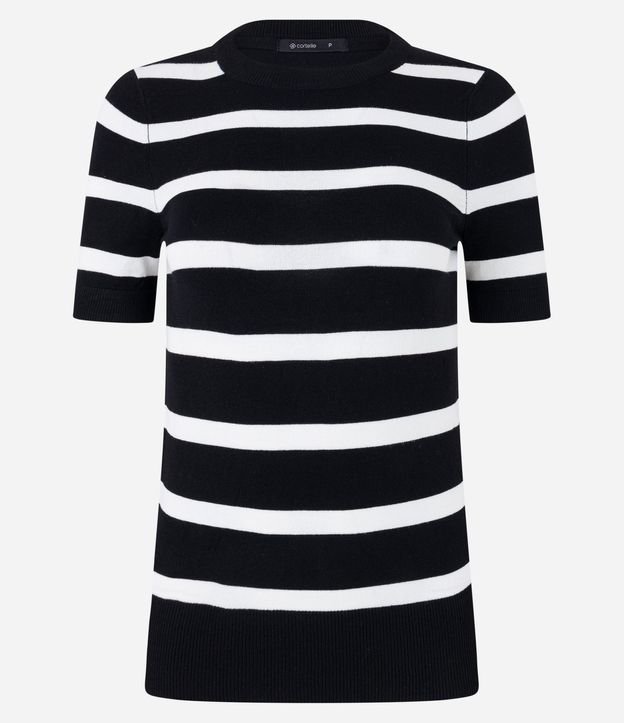 Blusa de Punto con Estampa a Rayas 8