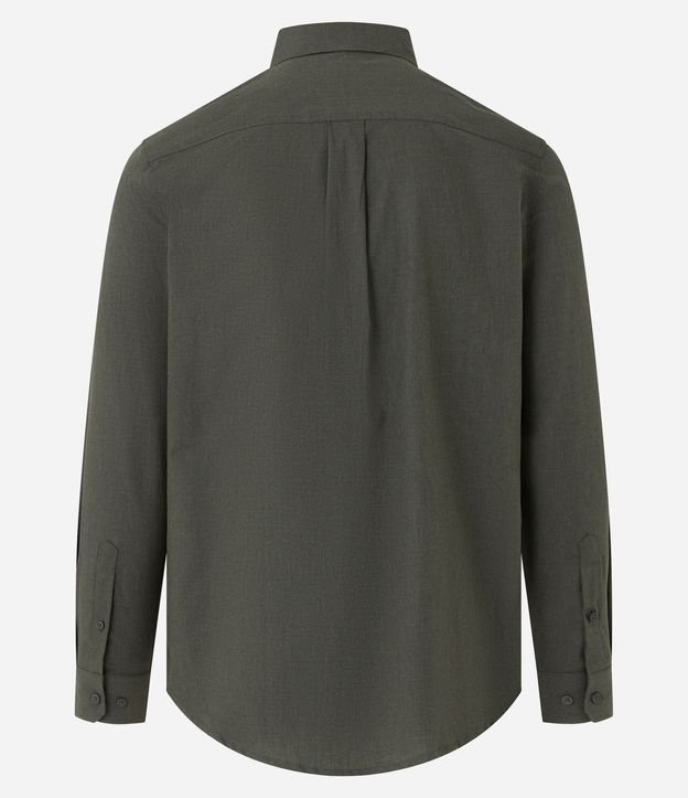 Camisa en Algodón con Botones Delanteros y Efecto Melange 9