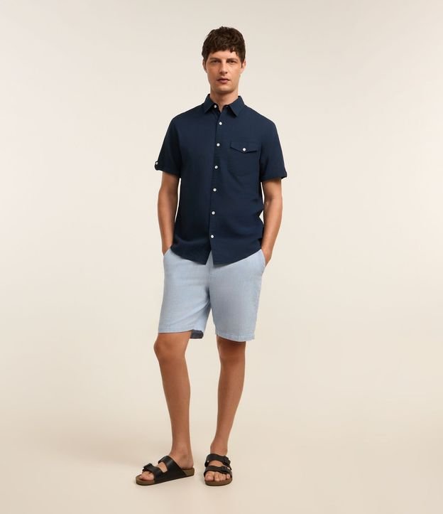 Bermuda Slim Texturizada en Lino con Algodón 2
