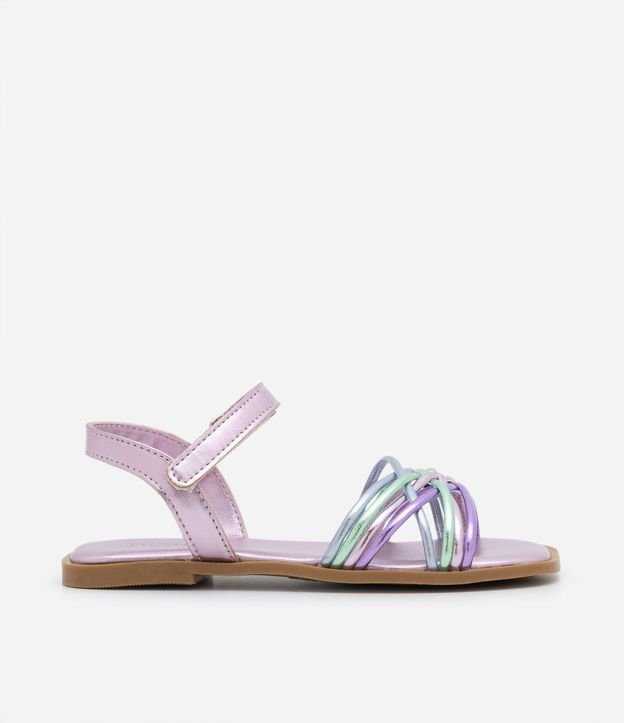 Sandalia Infantil Metalizada con Tiras y Velcro - Talle 20 al 27 6