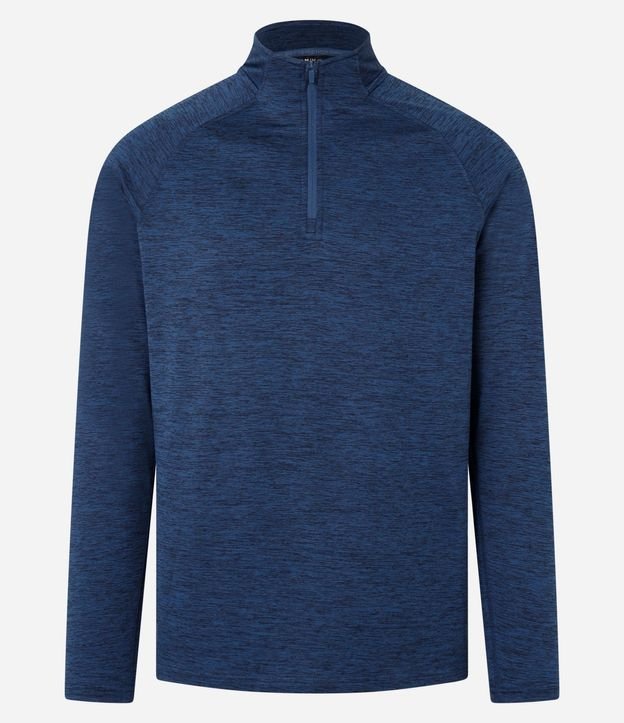 Remera Deportiva Térmica con Cremallera en el Cuello y Recortes 6