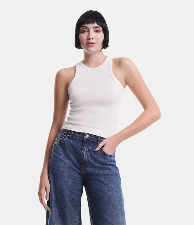 Blusa Musculosa Básica en Rib con Ligera Textura 2
