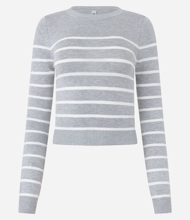 Blusa Manga Larga en Viscosa Rayada 5