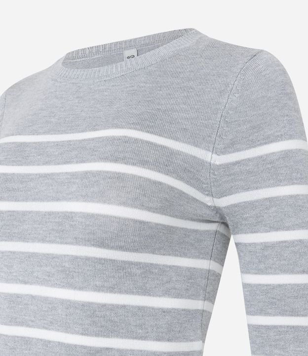 Blusa Manga Larga en Viscosa Rayada 6