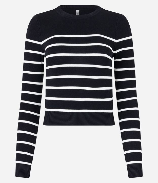 Blusa Manga Larga en Viscosa Rayada 5