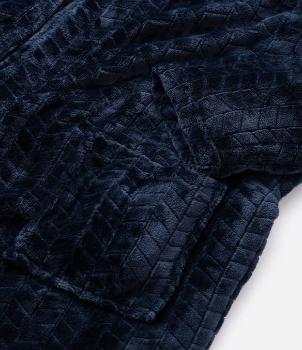 Bata de Baño en Fleece Texturizado y Bolsillos 9