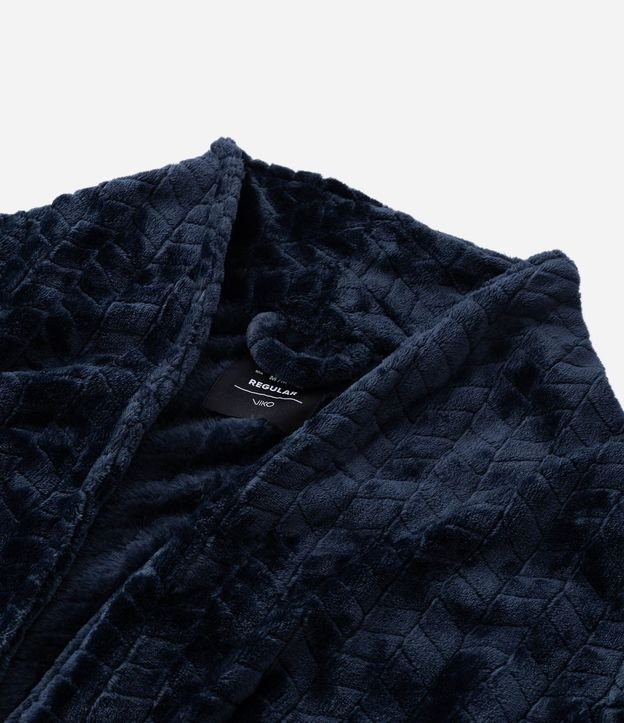 Bata de Baño en Fleece Texturizado y Bolsillos 8