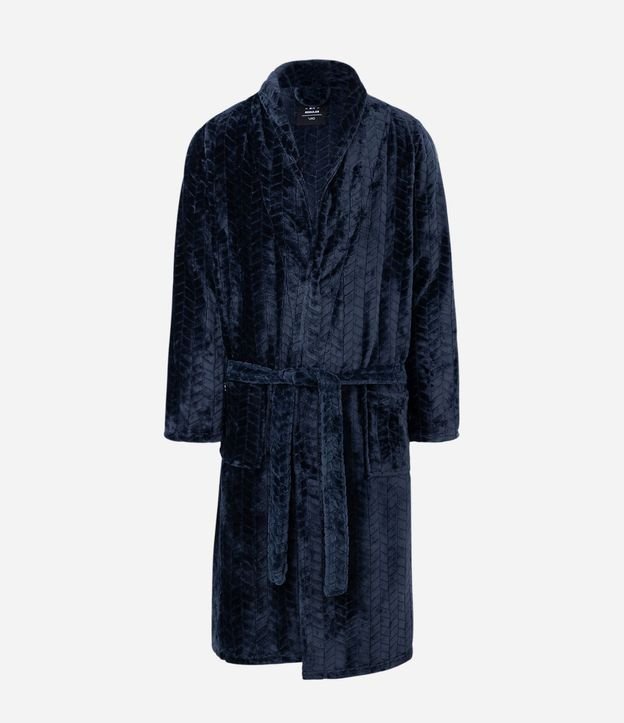 Bata de Baño en Fleece Texturizado y Bolsillos 12