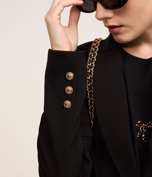 Blazer en Crepé con Botón Solo y Bolsillo con Solapa 4