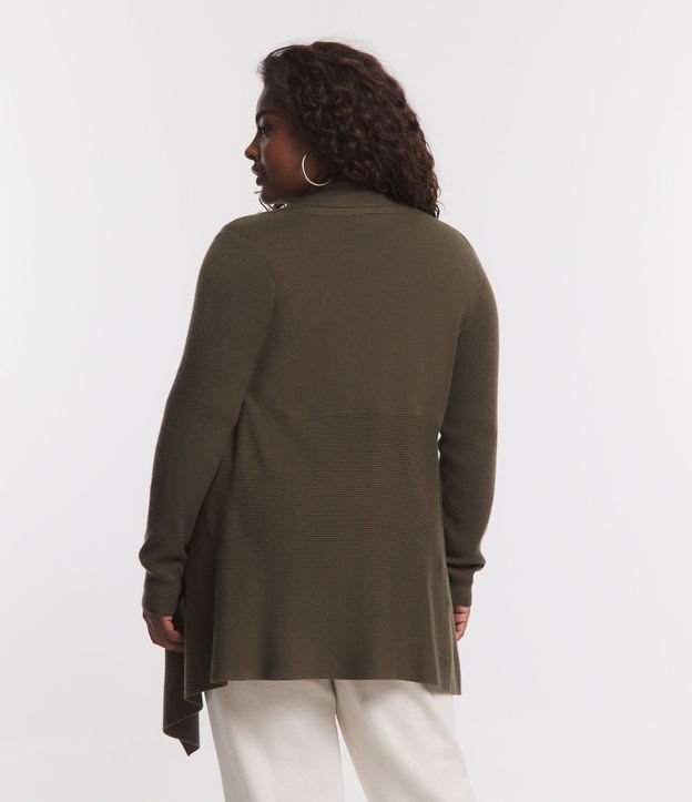 Cardigan Alargado de Punto con Bajo Punta Curve & Plus Size 3