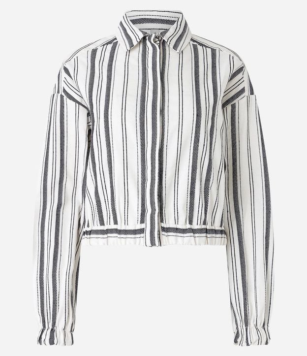 Campera en Algodón con Rayas en Hilo Teñido