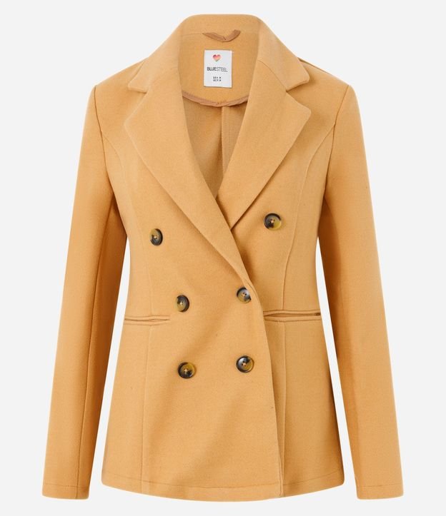 Campera Alargada en Polivelour con Botones y Bolsillos 7