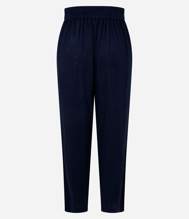 Pantalón Fluído en Viscolino con Cintura Elástica y Lazo 8