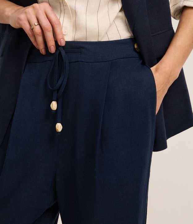 Pantalón Fluído en Viscolino con Cintura Elástica y Lazo 5