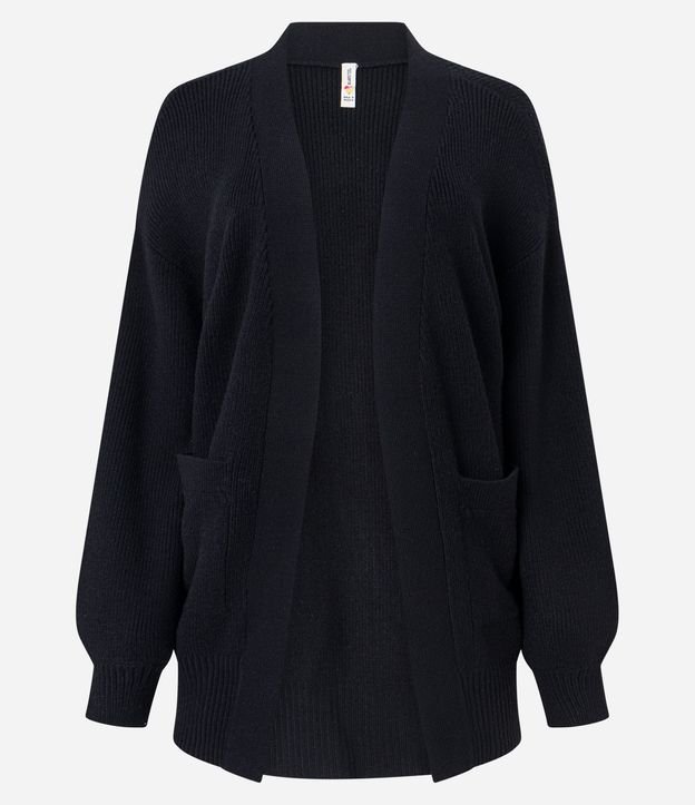 Cardigan Alargado en Punto con Bolsillos 5