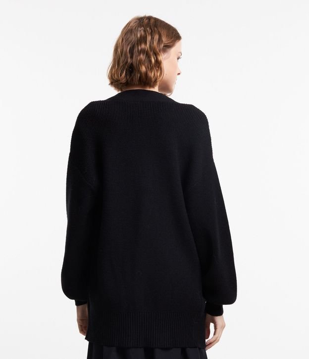 Cardigan Alargado en Punto con Bolsillos 3