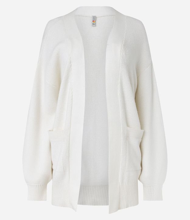 Cardigan Alargado en Punto con Bolsillos 5