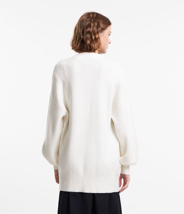 Cardigan Alargado en Punto con Bolsillos 3