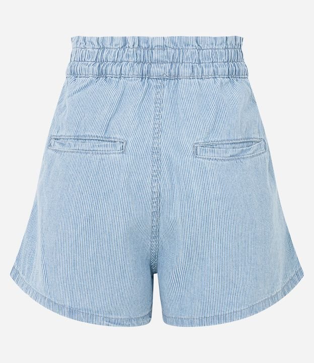 Short Runner en Jeans con Rayas en Hilo Teñido 7