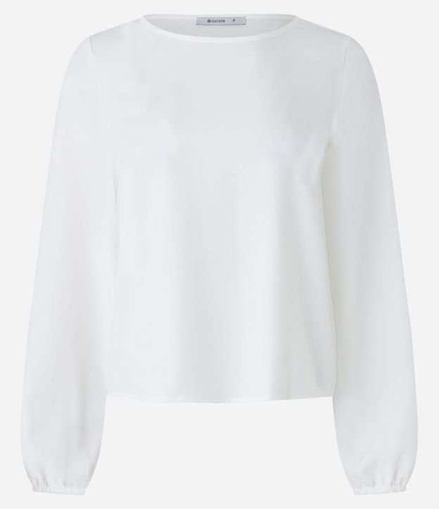 Blusa en Crepé con Escote Redondo 5