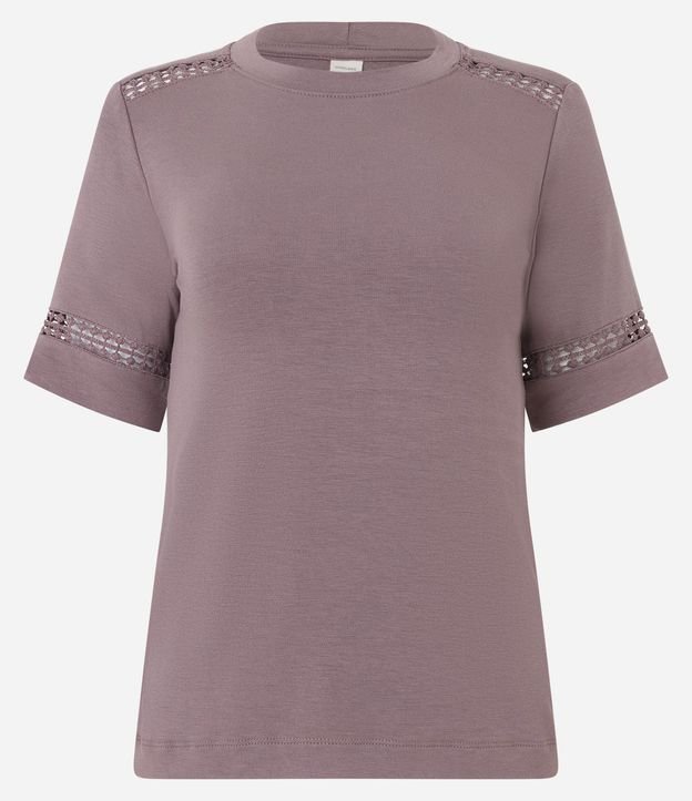 Blusa en Algodón con Entremedios en la Manga y Detalle en el Hombro 6