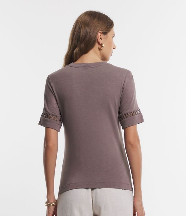 Blusa en Algodón con Entremedios en la Manga y Detalle en el Hombro 5