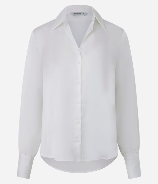 Camisa en Satén con Recortes y Botones 5